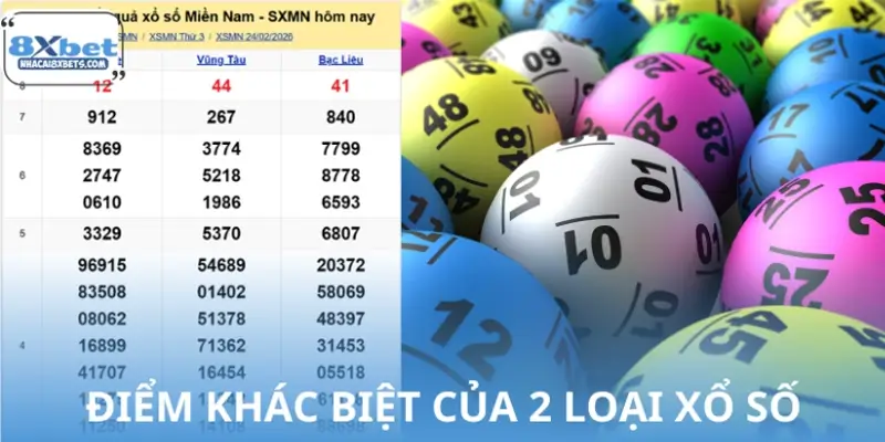 Xổ số truyền thống và xổ số 8XBET khác nhau thế nào?
